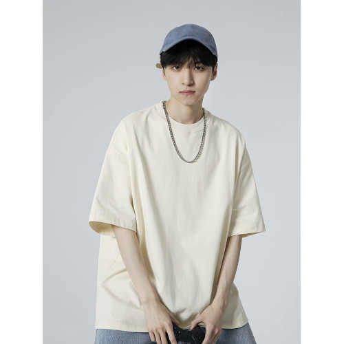 十九秋/260G重磅寬松純色基礎款短袖T恤oversize濶版打底衫男女潮 十九秋/260G重磅寬松純色基礎款短袖T恤oversize濶版打底衫男女潮