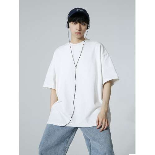 十九秋/260G重磅寬松純色基礎款短袖T恤oversize濶版打底衫男女潮 十九秋/260G重磅寬松純色基礎款短袖T恤oversize濶版打底衫男女潮