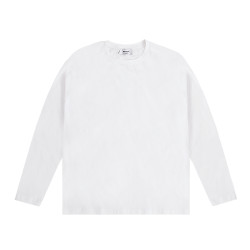 【限量福利】2件裝！白彧 純棉純色重磅加厚長袖T恤 打底衫男裝黑