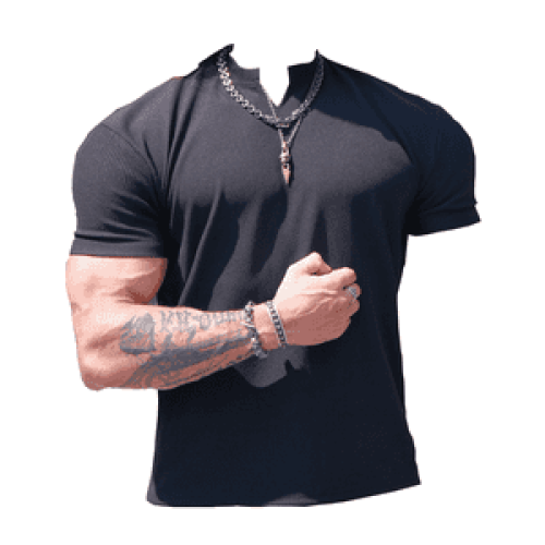 夏季新款短袖男重磅高級感肌理墊肩收袖顯大抗皺速乾健身運動短T