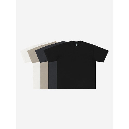 百機245G純色t恤男寬松短袖小圓領打底基礎款8色廓形落肩奧代爾