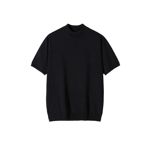 MRCYC韓系半高領針織T恤男士純色百搭修身短袖夏季高級老錢風體恤 MRCYC韓系半高領針織T恤男士純色百搭修身短袖夏季高級老錢風體恤