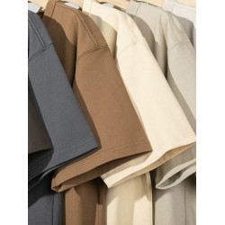 純色400g重磅純棉短袖t恤夏季男生美式寬松白t打底衫新款男女上衣