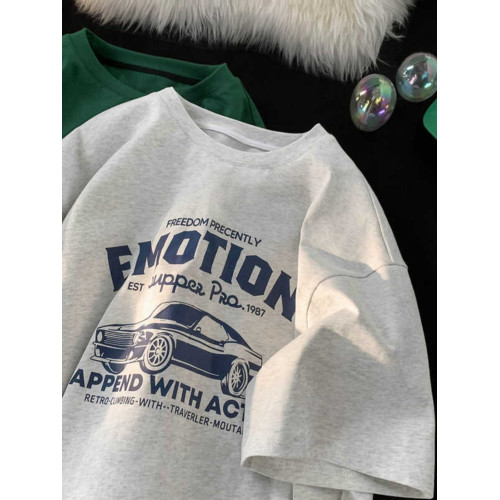 100%純棉短袖t恤男夏季ins高街潮牌重磅半袖2025新款潮流復古衣服