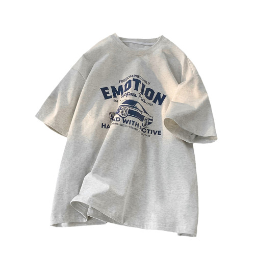 100%純棉短袖t恤男夏季ins高街潮牌重磅半袖2025新款潮流復古衣服