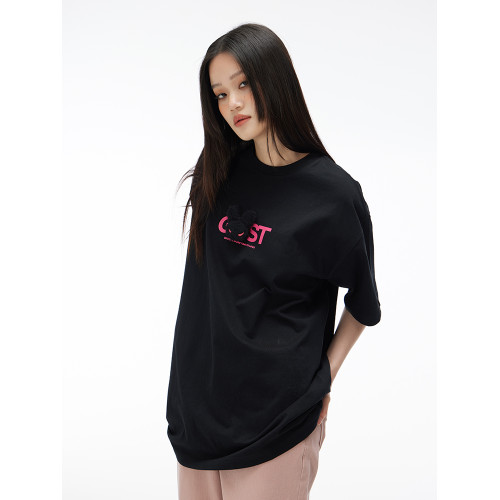 GOST 24SS“兔子胸針”短袖多巴胺配色T恤男女同款簡約百搭新款夏