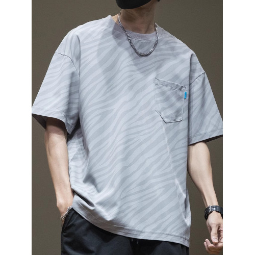 大碼300斤夏季冰絲短袖T恤男輕薄速乾上衣男士加肥加大寬松半袖衫