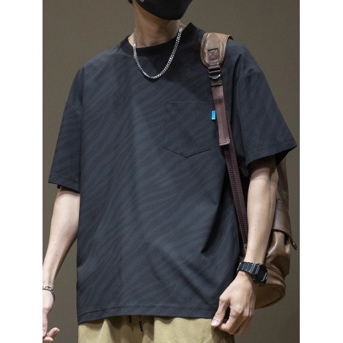 大碼300斤夏季冰絲短袖T恤男輕薄速乾上衣男士加肥加大寬松半袖衫