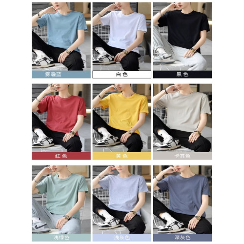 真維斯2025夏季新款200g新疆棉花重磅純棉圓領打底T恤短袖t恤男女