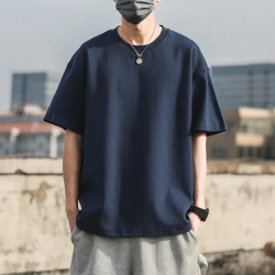 300g重磅純棉美式短袖T恤男女情侶寬鬆休閒大碼潮牌oversize半袖