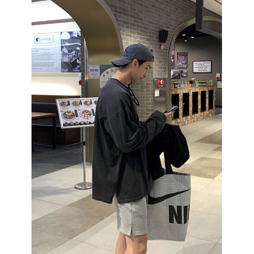 SSUMENAM「重磅 洗水 做舊」純棉300g短袖t恤男夏季韓系寬松半袖