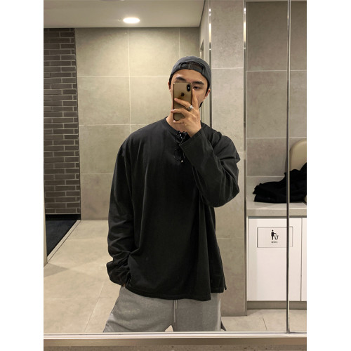 SSUMENAM「重磅 洗水 做舊」純棉300g短袖t恤男夏季韓系寬松半袖