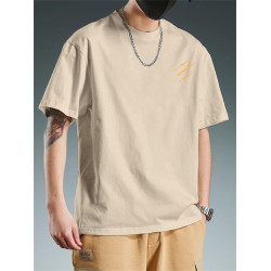 短袖T恤男夏季2025新款寬松上衣ins潮牌美式復古男生純棉半袖體恤