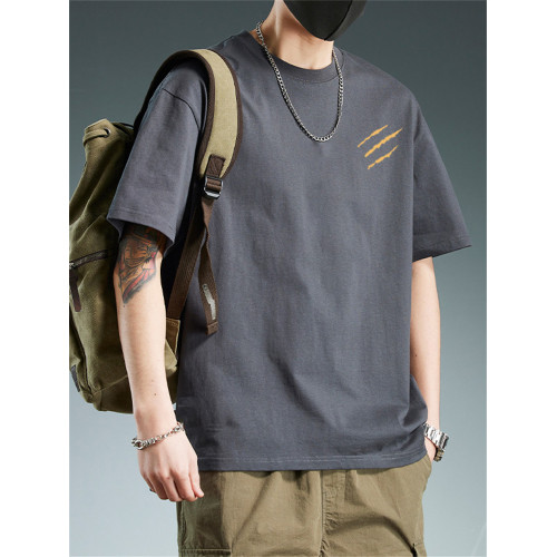 短袖T恤男夏季2025新款寬松上衣ins潮牌美式復古男生純棉半袖體恤 短袖T恤男夏季2025新款寬松上衣ins潮牌美式復古男生純棉半袖體恤