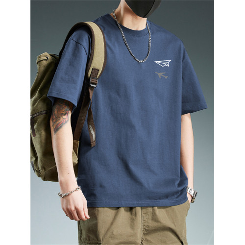 短袖T恤男夏季2025新款寬松上衣ins潮牌美式復古男生純棉半袖體恤 短袖T恤男夏季2025新款寬松上衣ins潮牌美式復古男生純棉半袖體恤