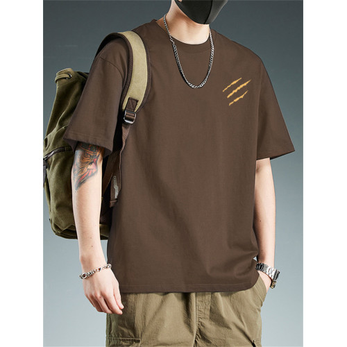 短袖T恤男夏季2025新款寬松上衣ins潮牌美式復古男生純棉半袖體恤 短袖T恤男夏季2025新款寬松上衣ins潮牌美式復古男生純棉半袖體恤