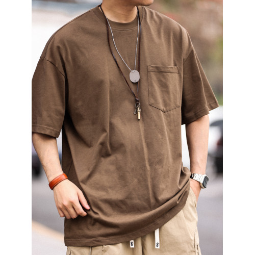 BGYO 美式重磅280g純棉短袖T恤打底M7工裝口袋復古休閒大碼TEE夏