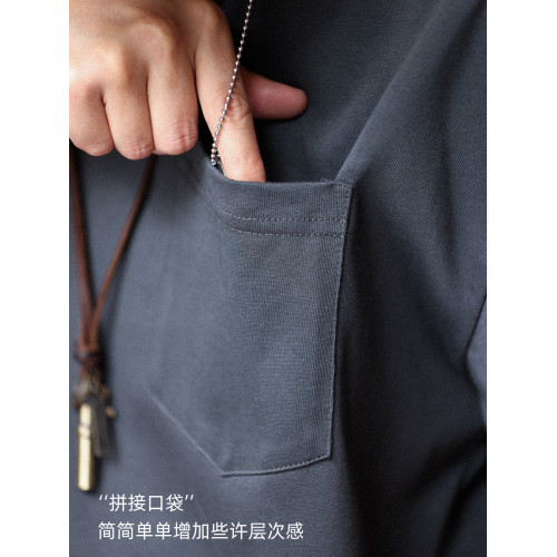 BGYO 美式重磅280g純棉短袖T恤打底M7工裝口袋復古休閒大碼TEE夏