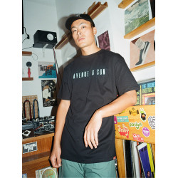 AVENUE&SON 大道之子 夏季T恤圓領寬松休閒簡約字母多色印花短袖