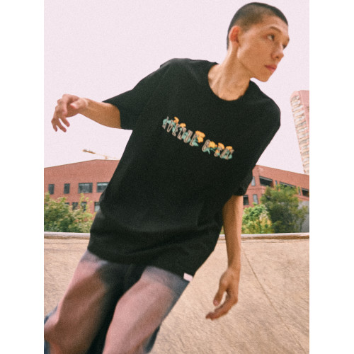 AVENUE&SON 大道之子 夏季T恤圓領寬松休閒簡約字母多色印花短袖