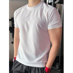 美式純色短袖納維亞索羅娜健身收緊袖口T恤顯壯打底tee涼感速乾男