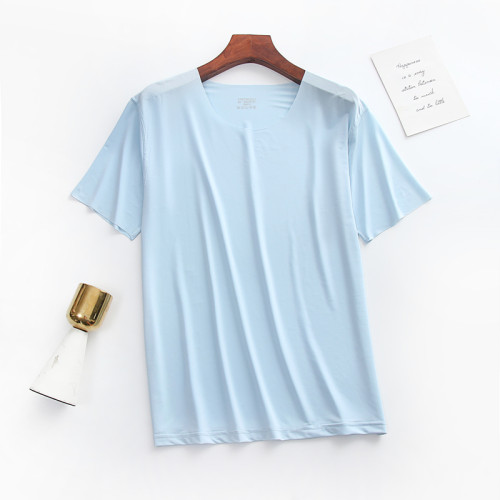 液態冰絲|夏季涼感超薄款圓領無痕男士T恤短袖運動高彈速乾家居服