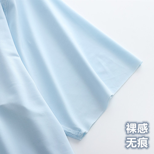 液態冰絲|夏季涼感超薄款圓領無痕男士T恤短袖運動高彈速乾家居服