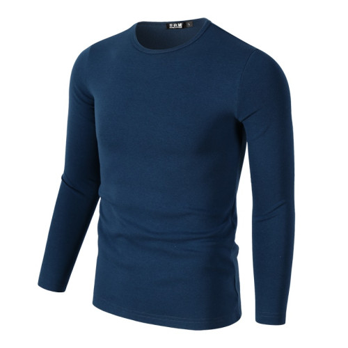 圓領長袖打底衫男士棉質秋冬季大碼修身純色透氣簡約大碼t恤上衣 圓領長袖打底衫男士棉質秋冬季大碼修身純色透氣簡約大碼t恤上衣