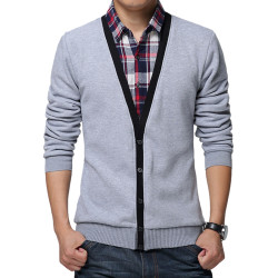 男裝假兩件套長袖T恤寬松胖人拼接襯衫領肥佬上班200斤穿秋上衣服