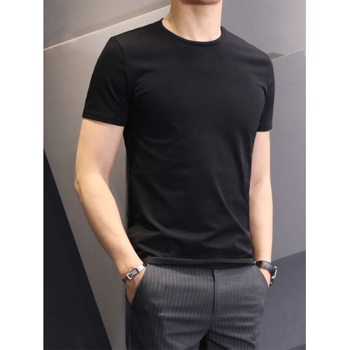 保羅高檔純棉男士短袖純白色帥氣半袖夏季休閒T恤修身中青年體恤 保羅高檔純棉男士短袖純白色帥氣半袖夏季休閒T恤修身中青年體恤