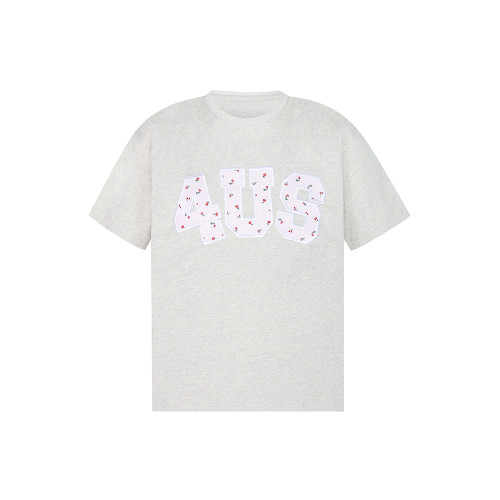 FORUYES官方店 春夏貼布綉碎花國潮牌情侶男女寬松打底衫T恤短袖 FORUYES官方店 春夏貼布綉碎花國潮牌情侶男女寬松打底衫T恤短袖