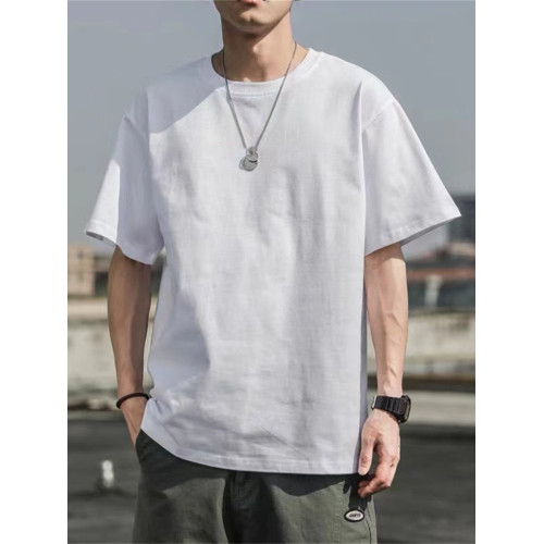 美式復古潮牌簡約重磅100%純棉短袖T恤男夏裝寬松百搭ins潮流半袖 美式復古潮牌簡約重磅100%純棉短袖T恤男夏裝寬松百搭ins潮流半袖