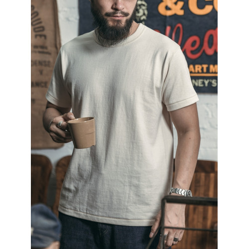 惡犬BRONSON老台車織造重磅美式復古圓筒短袖T恤男純棉打底體恤衫 惡犬BRONSON老台車織造重磅美式復古圓筒短袖T恤男純棉打底體恤衫