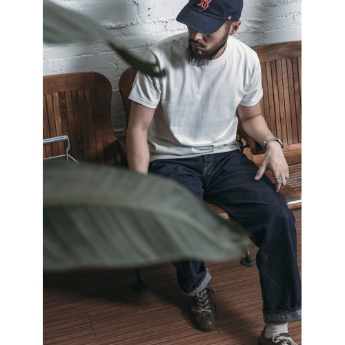 惡犬BRONSON老台車織造重磅美式復古圓筒短袖T恤男純棉打底體恤衫 惡犬BRONSON老台車織造重磅美式復古圓筒短袖T恤男純棉打底體恤衫