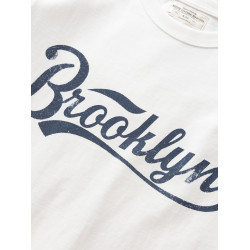 重磅280g阿美哢嘰長袖T恤男士純棉圓領美式復古雙面印花打底衫秋