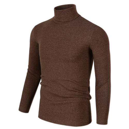 男士秋季莫代爾高領長袖t恤男裝修身打底衫緊身體恤韓版上衣服潮 男士秋季莫代爾高領長袖t恤男裝修身打底衫緊身體恤韓版上衣服潮