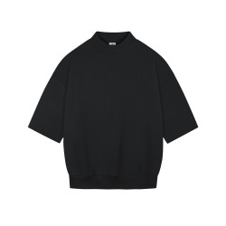 IDLT 320g重磅 廓形落肩短寬半高領拼接全棉TEE百搭街頭男女潮