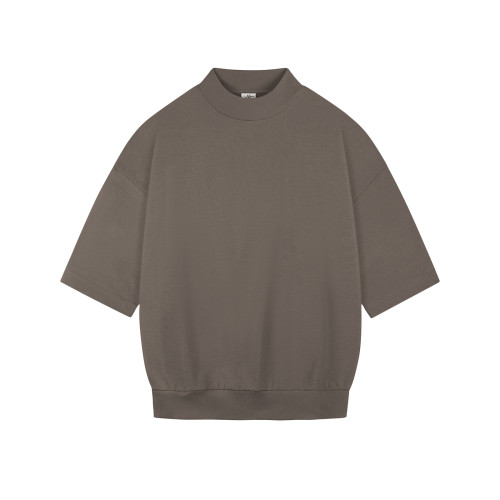 IDLT 320g重磅 廓形落肩短寬半高領拼接全棉TEE百搭街頭男女潮 IDLT 320g重磅 廓形落肩短寬半高領拼接全棉TEE百搭街頭男女潮