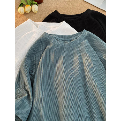 冰絲涼感T恤男士短袖夏季潮流寬松純色打底衫ins韓版情侶半袖體恤 冰絲涼感T恤男士短袖夏季潮流寬松純色打底衫ins韓版情侶半袖體恤