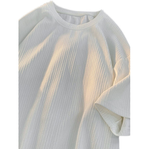 冰絲涼感T恤男士短袖夏季潮流寬松純色打底衫ins韓版情侶半袖體恤 冰絲涼感T恤男士短袖夏季潮流寬松純色打底衫ins韓版情侶半袖體恤