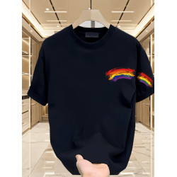 美式痞帥重磅棉印花短袖T恤青年男女款夏季ins潮牌寬松圓領上衣