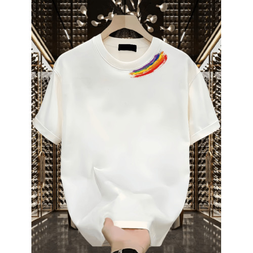 美式痞帥重磅棉印花短袖T恤青年男女款夏季ins潮牌寬松圓領上衣 美式痞帥重磅棉印花短袖T恤青年男女款夏季ins潮牌寬松圓領上衣