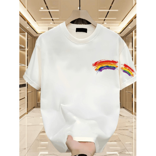 美式痞帥重磅棉印花短袖T恤青年男女款夏季ins潮牌寬松圓領上衣 美式痞帥重磅棉印花短袖T恤青年男女款夏季ins潮牌寬松圓領上衣