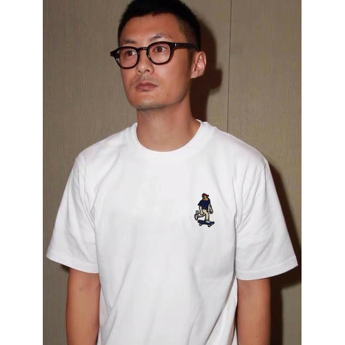 重磅240g純棉短袖T恤男刺綉夏季寬松百搭圓領潮流男士打底衫半袖