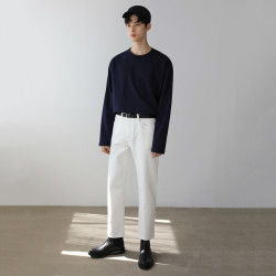 MRCYC純色長袖T恤男薄款潮流ins休閒韓系寬鬆打底衫純棉上衣體恤