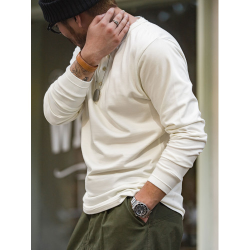 馬登工裝 美式復古重磅長袖亨利衫T恤開領硬漢外穿薄款打底衫男秋 馬登工裝 美式復古重磅長袖亨利衫T恤開領硬漢外穿薄款打底衫男秋