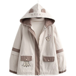 初中生加絨加厚外套少女冬裝2024年新款高中學生寬松羊羔毛棉衣服