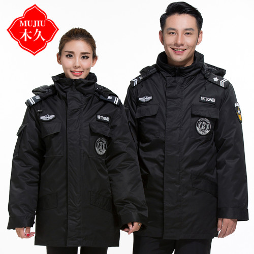 保安作訓服冬裝門衛防寒工作服大衣安保製服冬季多功能加厚棉襖男 保安作訓服冬裝門衛防寒工作服大衣安保製服冬季多功能加厚棉襖男
