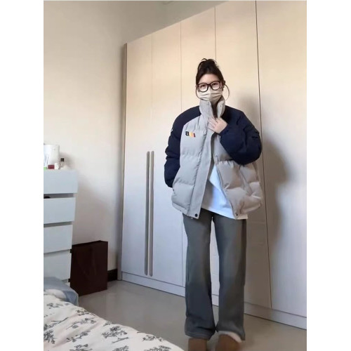 美式立領羽絨棉衣棉服女冬季2024新款百搭加厚棉襖外套情侶麵包服