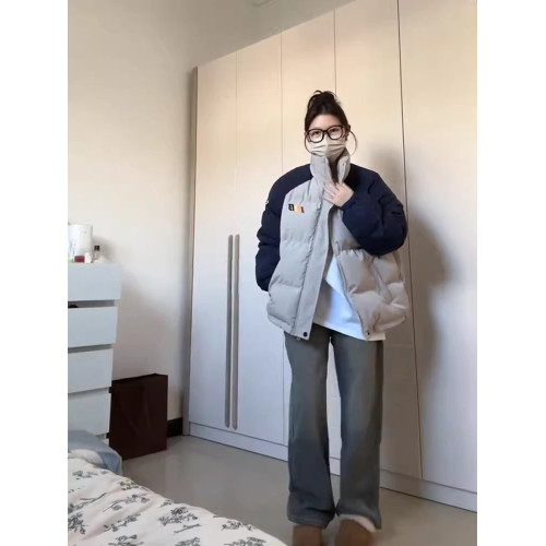 美式立領羽絨棉衣棉服女冬季2024新款百搭加厚棉襖外套情侶麵包服